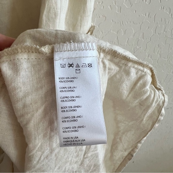 Urban Renewal Made In LA Linen Tie Shoulder Tiered Maxi Dress - Picture 9 of 9